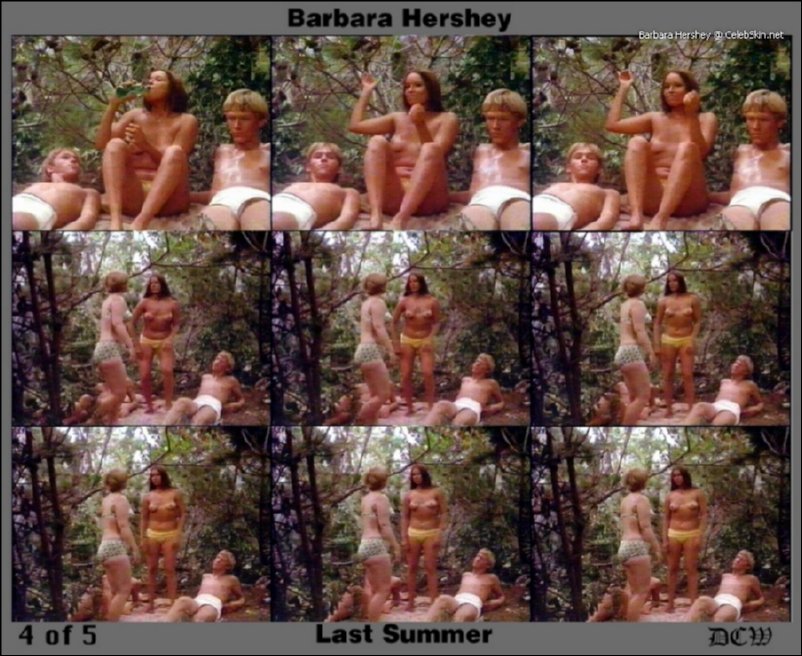 Movie Stills of Barbara Hershey nude and sex scenes. 